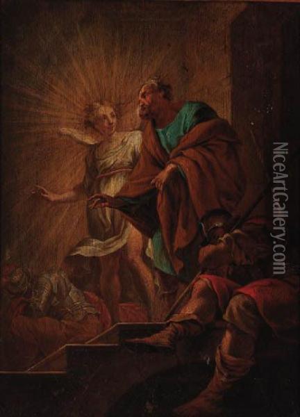 The Deliverance Of Saint Peter Oil Painting - Aubin Vouet