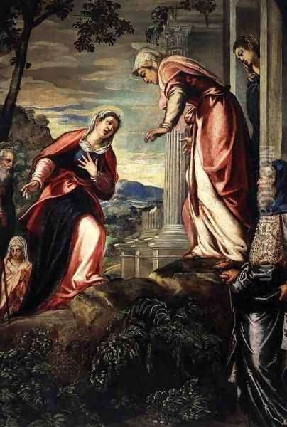 The Visitation (detail) Oil Painting - Jacopo Tintoretto (Robusti)