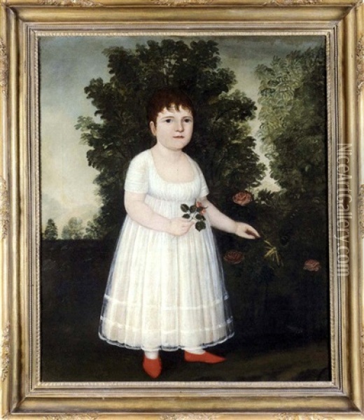 Portrait Of Sarah Maria Coward Oil Painting - Joshua Johnson