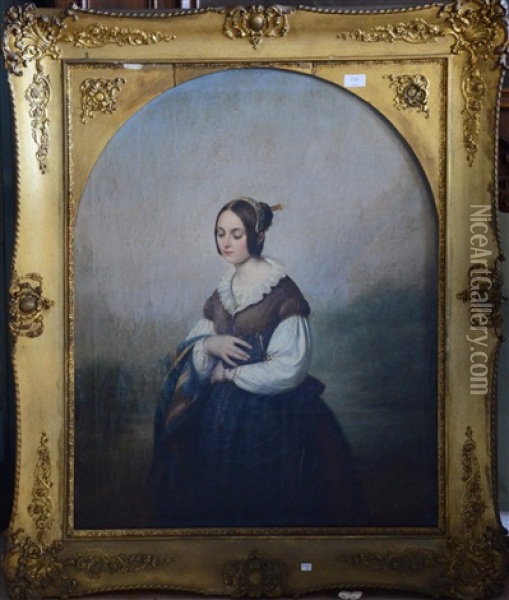Jeune Femme Au Chale Oil Painting - Marie Adelaide (Adele) Kindt