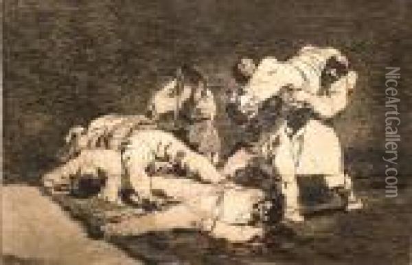 Sera Lo Mismo (pl. 21), From Los Desastres De La Guerra Oil Painting - Francisco De Goya y Lucientes