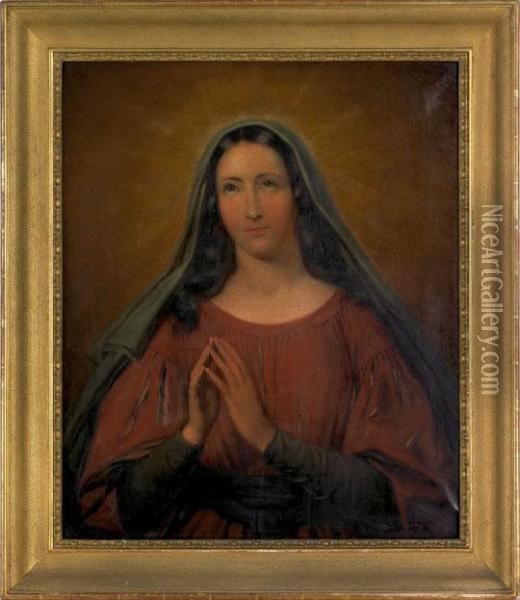 Of The Virgin Mary Oil Painting - Auguste Joseph Marie De Mersseman