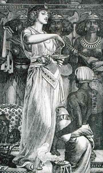 Cleopatra, 1866 Oil Painting - Anthony Frederick Sandys