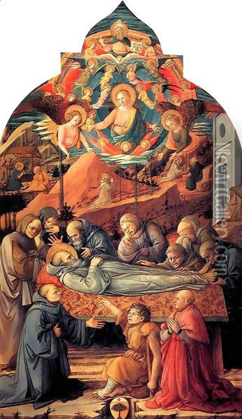Funeral of St Jerome Oil Painting - Fra Filippo Lippi