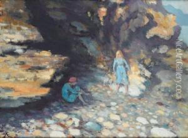 Bathers Oil Painting - George William, A.E. Russell