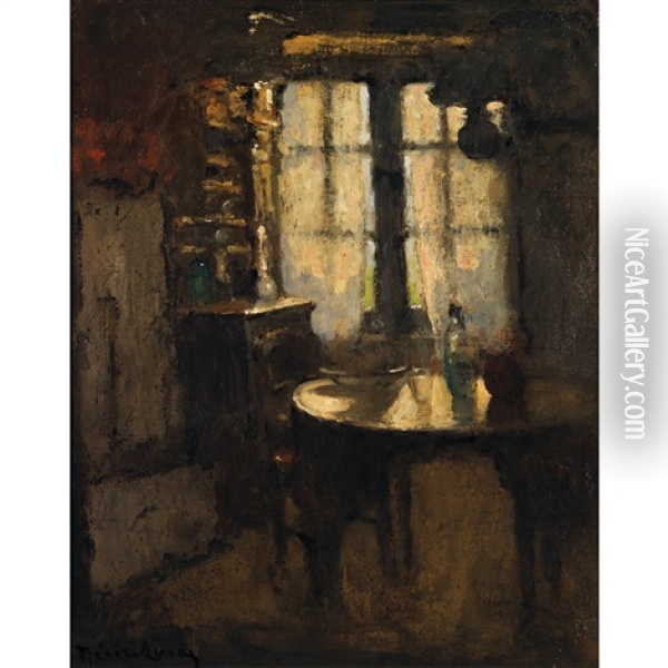 La Fenetre Ensoleillee Oil Painting - Louis Marie Desire-Lucas