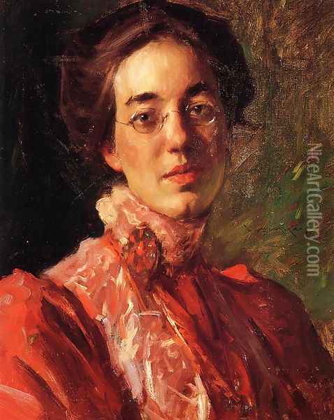 Portrait of Elizabeth (Betsy) Fisher Oil Painting - William Merritt Chase