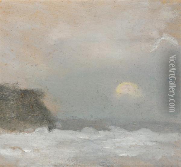 Moonrise, Beaumaris Oil Painting - Clarice Marjoribanks Beckett