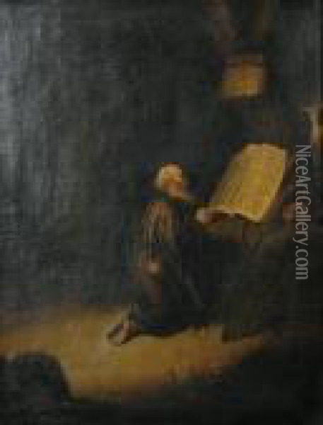 A Hermit In Prayer Oil Painting - Gerrit Dou