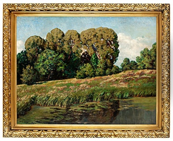 Landskap Oil Painting - Mikhail Ivanovich Kholodovsky