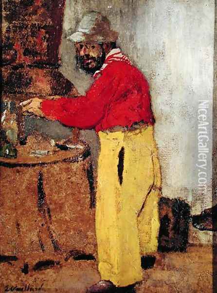Henri de Toulouse-Lautrec at Villeneuve sur Yonne, 1898 Oil Painting - Jean-Edouard Vuillard