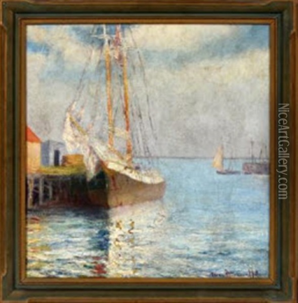 Gloucester Oil Painting - George Howell Gay