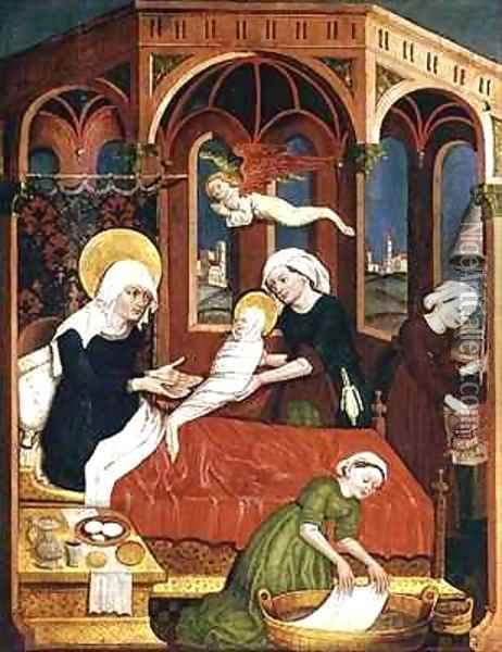 Birth of Mary Oil Painting - Leinhart von Brixen