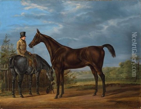 Portrait Of A Horse Oil Painting - Friedrich-Leopold Burde