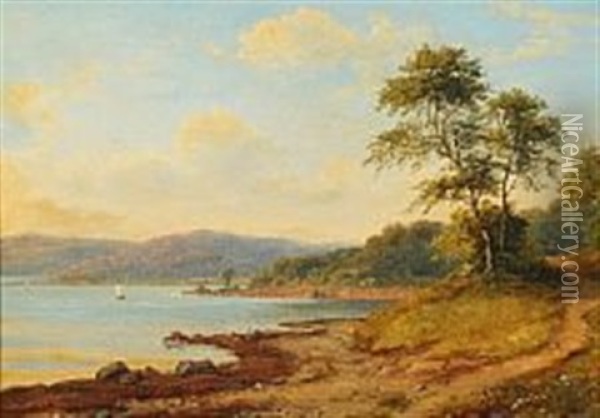 Southern Coast Scenery Oil Painting - Anton Edvard Kjeldrup