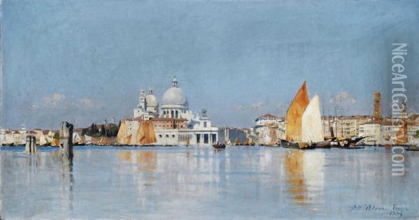 Venezia, La Salute E La Punta Della Dogana Oil Painting - Patrick William Adam