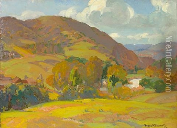 Over Hills And Vale Oil Painting - Franz Arthur Bischoff