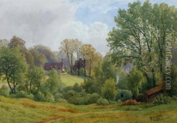 View From Redington Road Oil Painting - William J. Ferguson