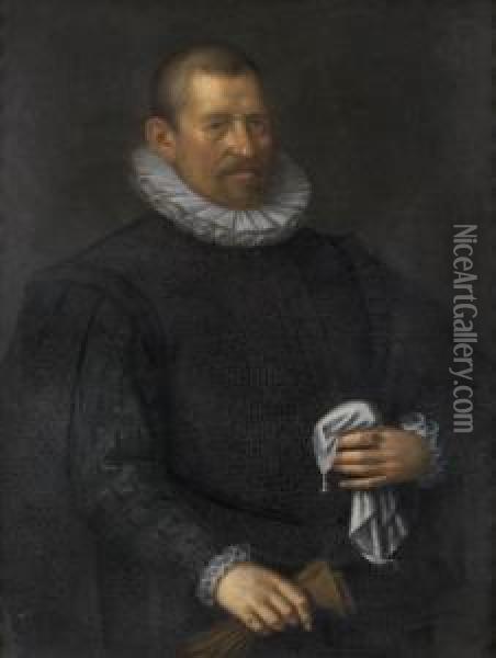 Portrait De Gentilhomme Oil Painting - Giovanni Battista Moroni
