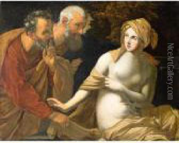 Suzannah And The Elders Oil Painting - Guido Reni