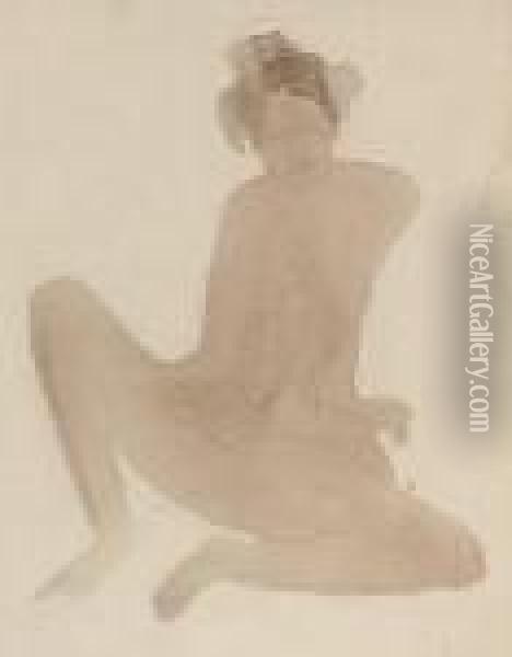 Femme Nue Assise Aux Jambes Ecartees Oil Painting - Auguste Rodin