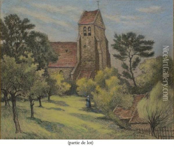 L'eglise Du Gros-rouvre Oil Painting - Pierre Ernest Prins