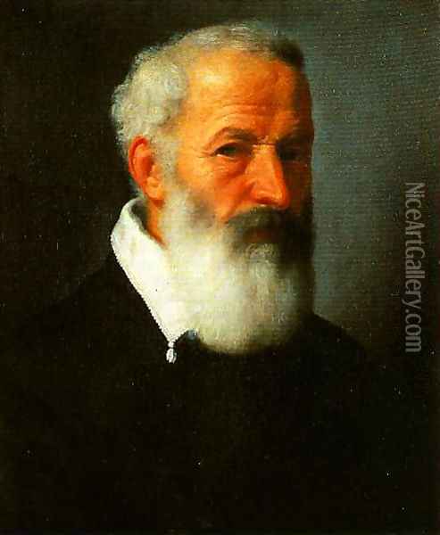 Portrait of an Old Man Oil Painting - Giovanni Battista Moroni