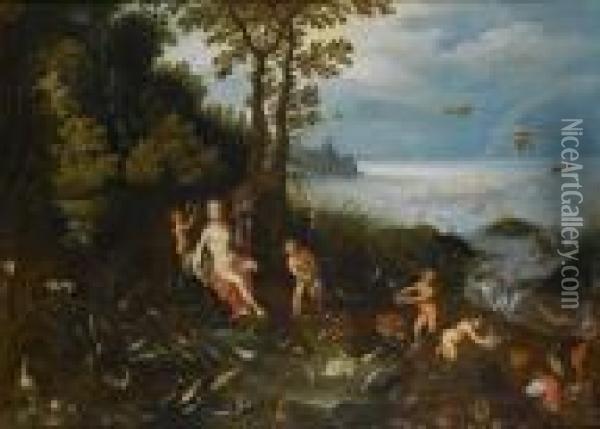 An Allegory Of Water Oil Painting - Jan Brueghel the Younger