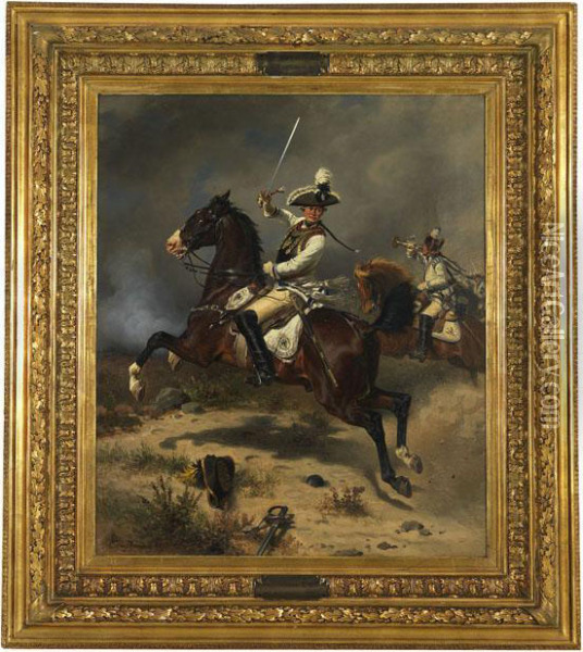 General Von Seydlitz Oil Painting - Wilhelm Camphausen