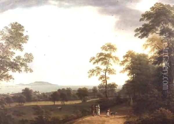 Dublin Bay from Mount Merrion Park Oil Painting - William Ashford