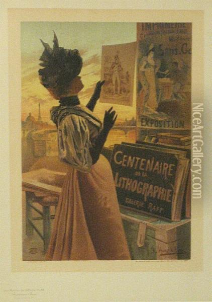 Centenaire De La Lithographie, From Lemaitres De L'affiche Oil Painting - Hugo, Fred. Alexianu D' Alesi