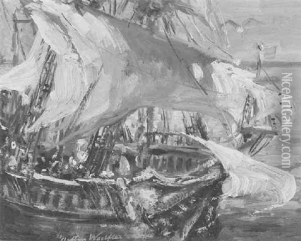 Spanish Galleon Oil Painting - Arthur William Woelfle