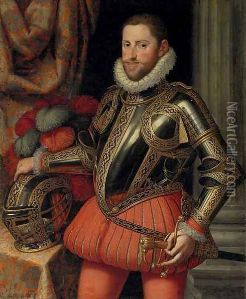 Portrait of Archduke Ernst of Austria Oil Painting - Martino Rota Dalmatia