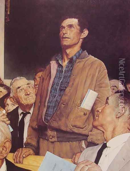 Freedom of Speech Oil Painting - Norman Rockwell