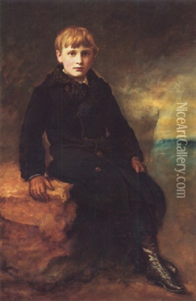 Portrait Of Cecil Webb (the Prout Webb Boy) Oil Painting - John Everett Millais