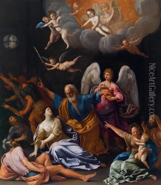 Die Heilige Agathe Wird Vom Heiligen Petrus Geheilt Oil Painting - Giovanni Giacomo Sementi