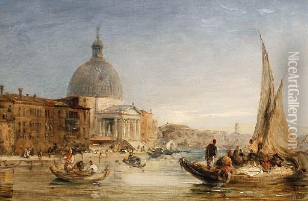 Santa Maria Della Salute, Venice Oil Painting - Edward Pritchett