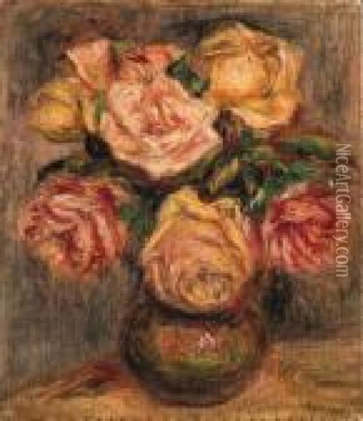 Roses Oil Painting - Pierre Auguste Renoir