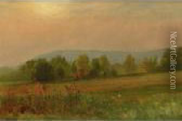 Autumn Landscape Oil Painting - Albert Bierstadt