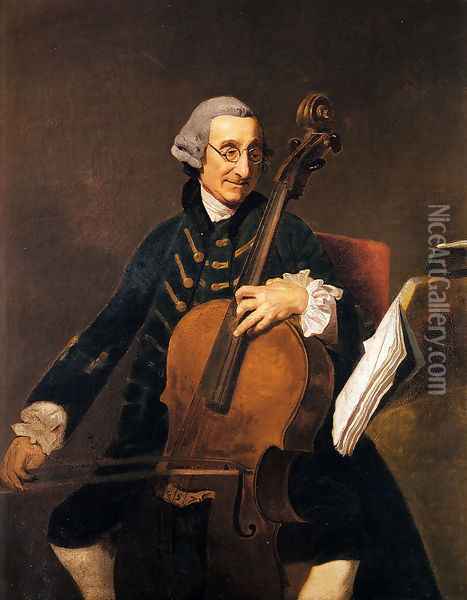 Portrait Of Giacomo Cervetto (1680-1783) Oil Painting - Johann Zoffany