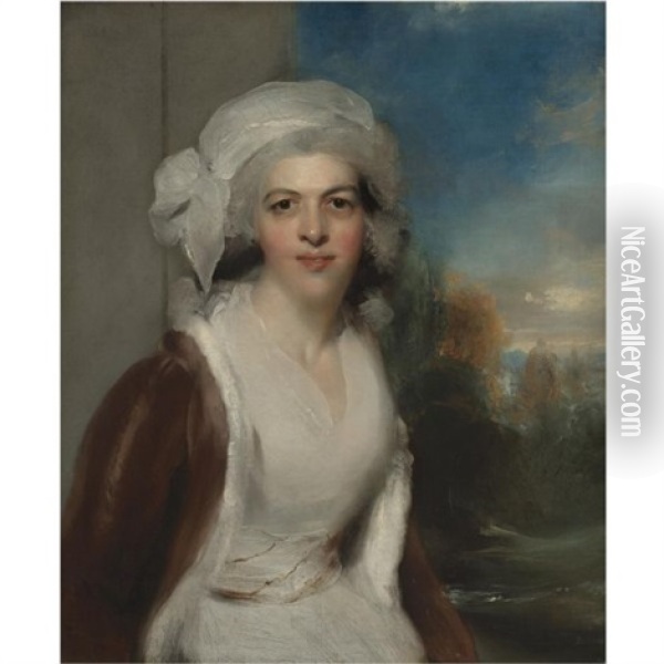 Portrait Of Rebecca, Lady Simeon Oil Painting - Thomas Lawrence