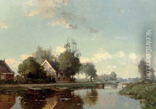 View Of A Bridge, Teckop Oil Painting - Cornelis Vreedenburgh