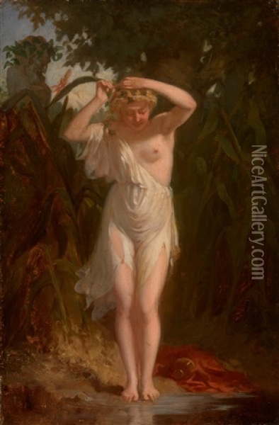 A Wood Nymph Oil Painting - Jean Andre Rixens