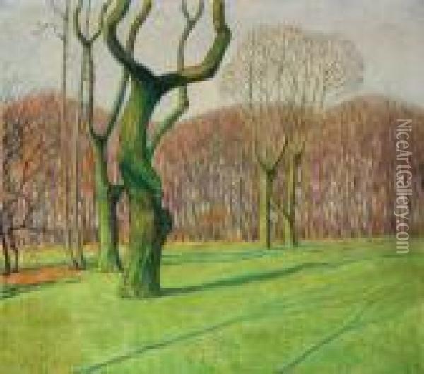 Spring Landscape Oil Painting - Ferdinand Hodler