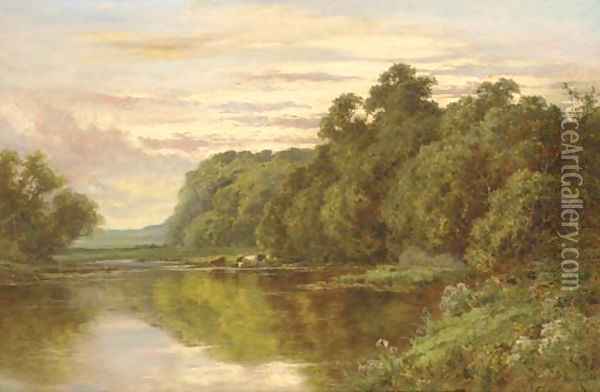 Chertsey on Thames Oil Painting - Henry Hillier Parker