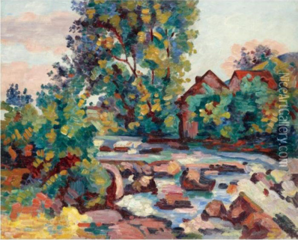 Property From A Private Collection, London
 

 
 
 

 
 L'ecluse A Bouchardon Oil Painting - Armand Guillaumin