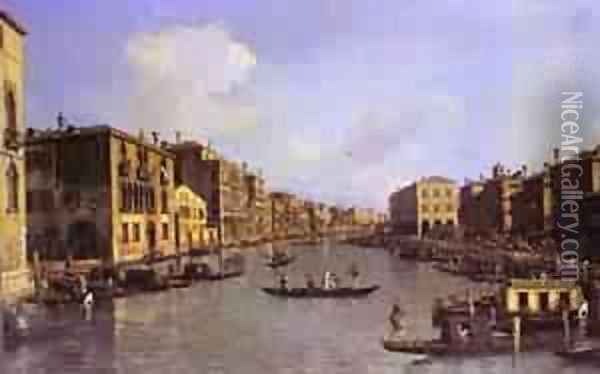 Grand Canal Looking South-East From Theampo Santo Sophia To The Rialto Bridge Oil Painting - (Giovanni Antonio Canal) Canaletto