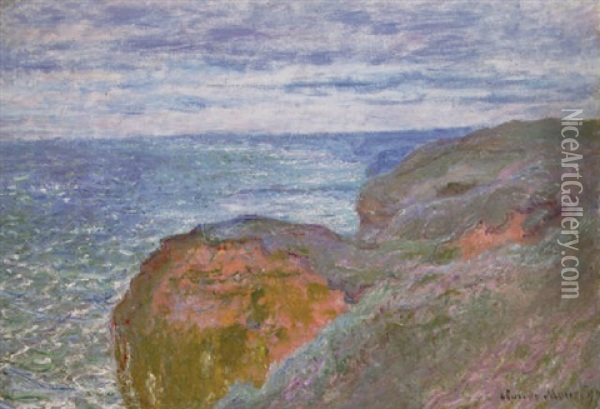 Pres Dieppe, Reflets Sur La Mer Oil Painting - Claude Monet