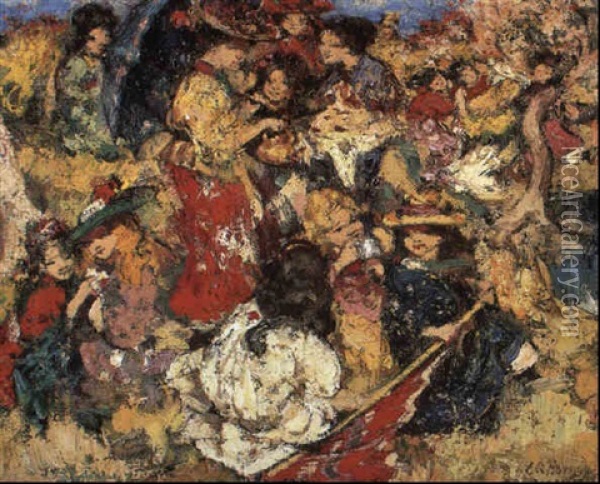 The Picnic Oil Painting - Edward Atkinson Hornel