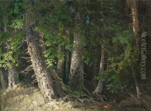 Waldlichtung Oil Painting - Oskar Mulley